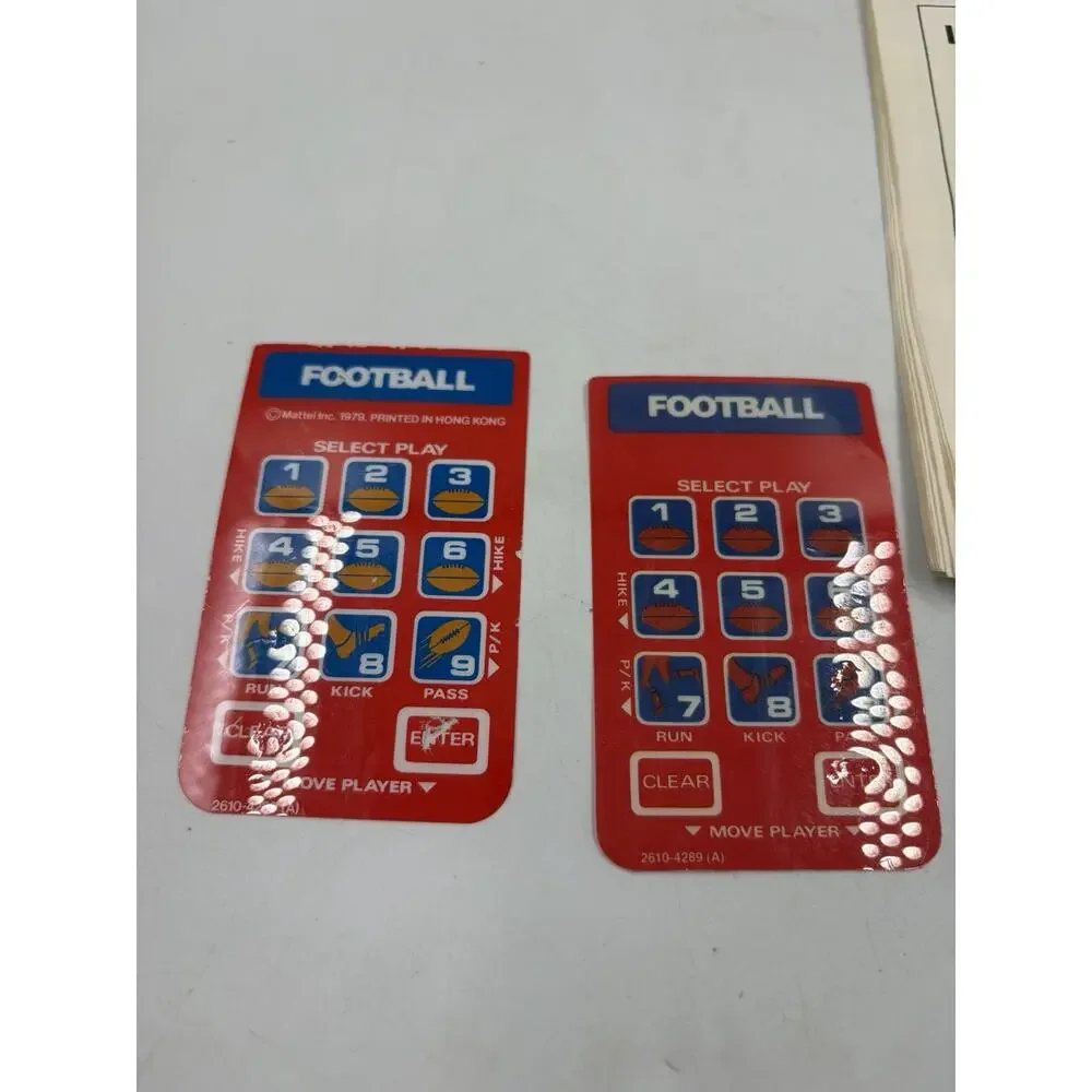 Rare! Mattel NFL Football Intellivision CIB 1979 with Overlays Playbook